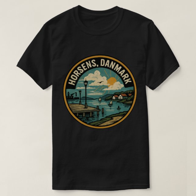 T-shirt Port de Horsens Danemark (Design devant)