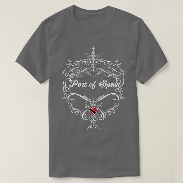 T-shirt Port d'Espagne Design Vintage 1 (Design devant)