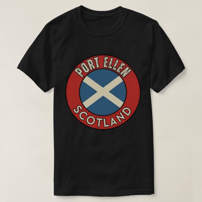 T-shirt Port Ellen, Écosse (Design devant)