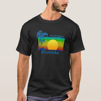 T-shirt Port Everglades Floride Rétro Plage tropicale Suns