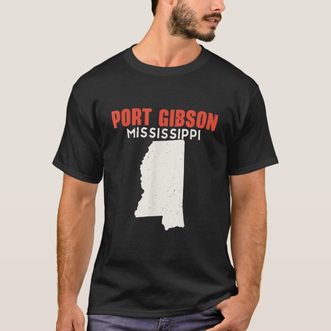 T-shirt Port Gibson Mississippi USA State America Travel M (Devant)
