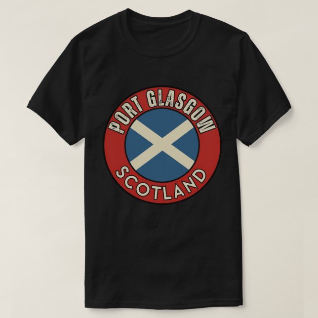 T-shirt Port Glasgow, Écosse (Design devant)