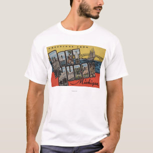 T-shirt Port Huron, Michigan - grandes scènes de lettre
