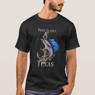 T-shirt Port Isabel Texas Espadon Marlin Ocean Fishing