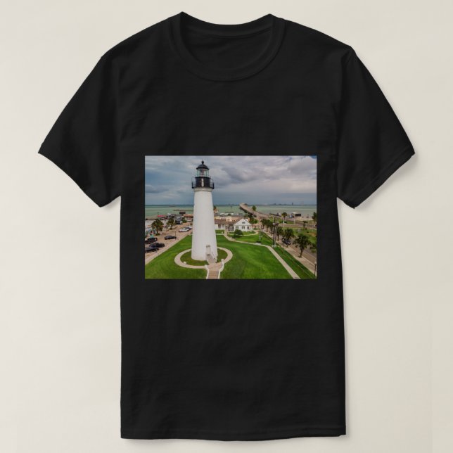 T-shirt Port Isabel, TX Phare Long (Design devant)