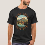 T-shirt Port Louis Ile Maurice Cercle en détresse<br><div class="desc">Conception de déplacement vectoriel rétro Port Louis. Port Louis est la capitale mauricienne,  dans l'océan Indien.</div>