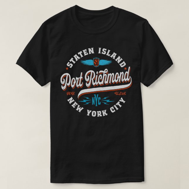 T-shirt Port Richmond New York City Staten Island (Design devant)