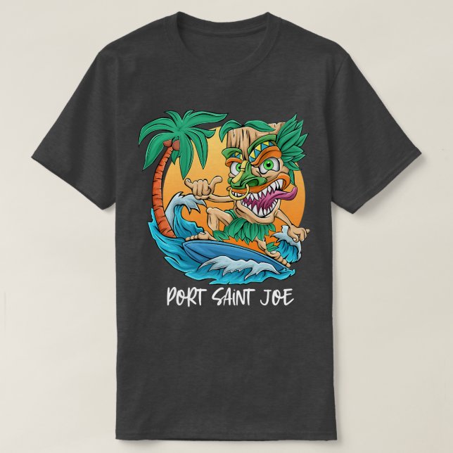 T-shirt Port Saint Joe Floride Palm Tree Plage de surf Vac (Design devant)