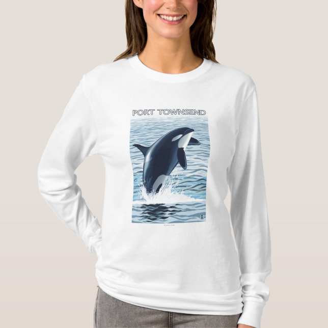 T-shirt Port Townsend, sauter de WashingtonOrca (Devant)
