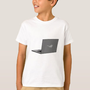 T-shirt Portable gris avec logo d'oiseau