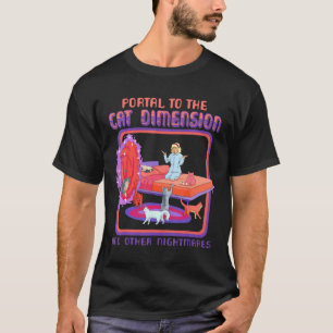T-shirt Portail À La Dimension Chat Drôle Chat Chat Chaton