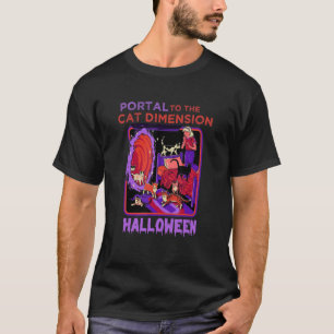 T-shirt portail de la dimension chat Halloween