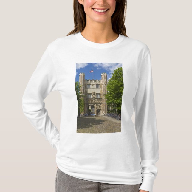 T-shirt Portail du Trinity College et rangées de vélos, (Devant)