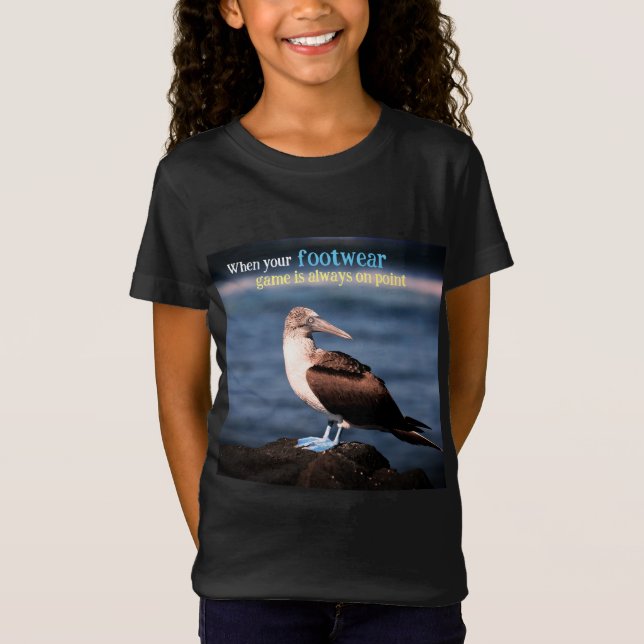 T-Shirt Porte à pieds bleus (Devant)