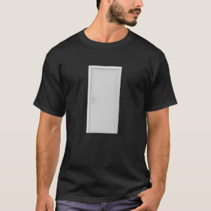 T-shirt Porte blanche avec serrure de porte intelligente