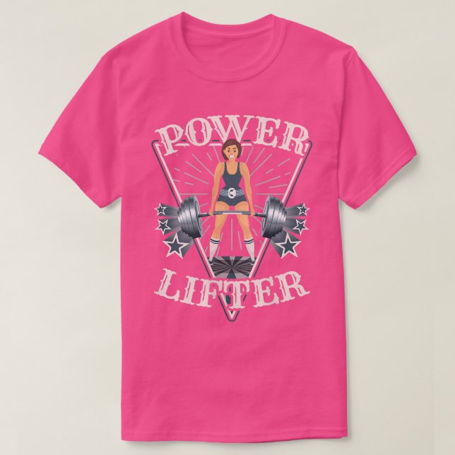 T-shirt Porte-   charges pour femmesLevage de puissance s  (Design devant)
