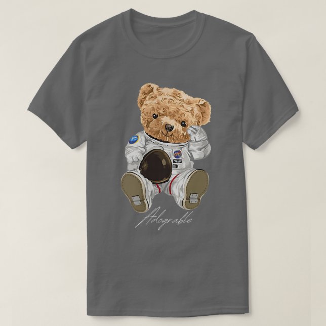 T-shirt Porte de l'astronaute mignon admise  (Design devant)