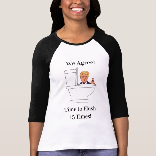 T-shirt Porte de toilettes, toilettes Trump Citations Trum (Devant)