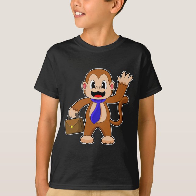 T-shirt Porte-documents Monkey Businessman (Devant)