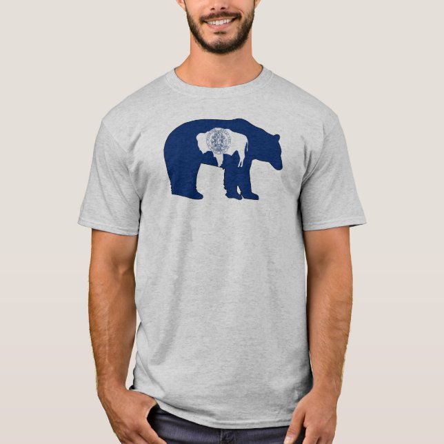 T-shirt Porte-drapeau du Wyoming (Devant)