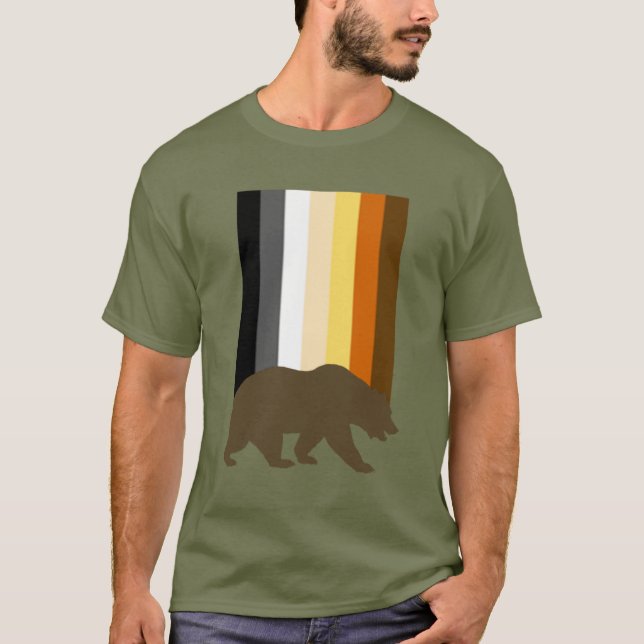 T-shirt Porte-drapeau Gay Bear Pride (Devant)