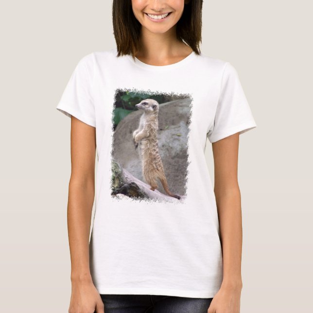 T-shirt porté en équilibre de dames de Meerkat (Devant)