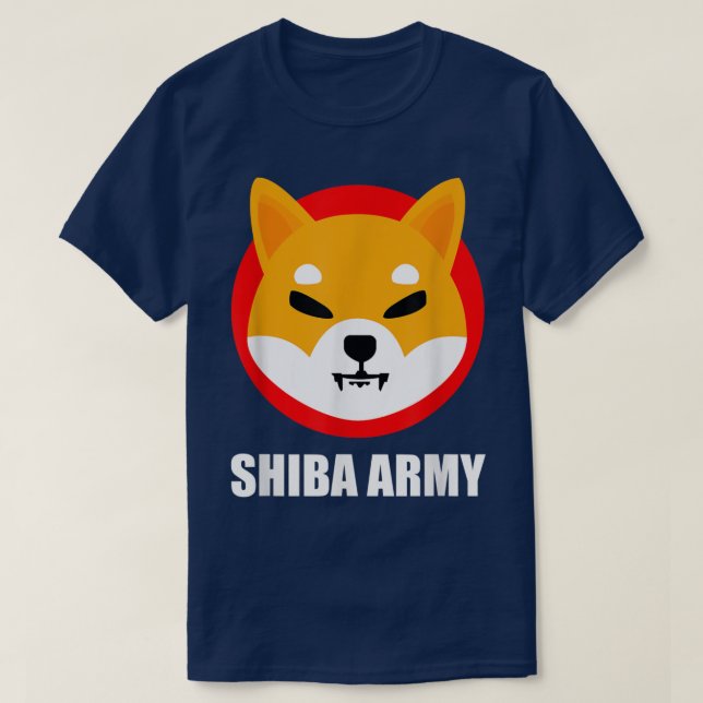T-shirt Porte-pièce en cristal de cryptomonnaie Shiba Inu  (Design devant)