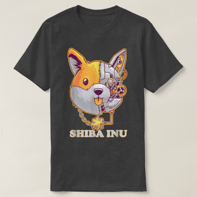 T-shirt Porte-pièce en cristal de cryptomonnaie Shiba Inu  (Design devant)
