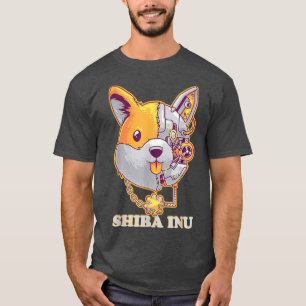 T-shirt Porte-pièce en cristal de cryptomonnaie Shiba Inu 