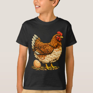 T-shirt Porte-poulet avec motif de poulet avec œuf Ferme d