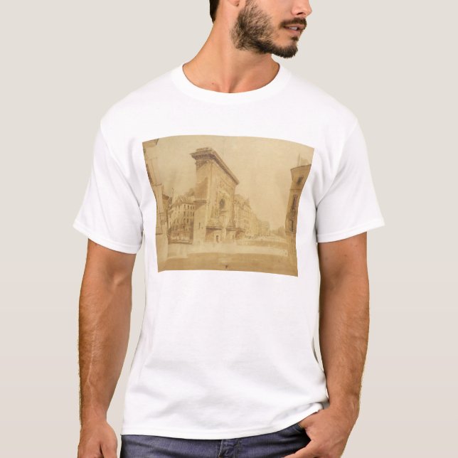 T-shirt Porte St Denis, Paris (la semaine) (Devant)
