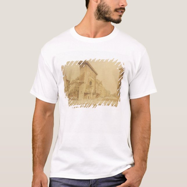 T-shirt Porte St Denis, Paris (la semaine) (Devant)