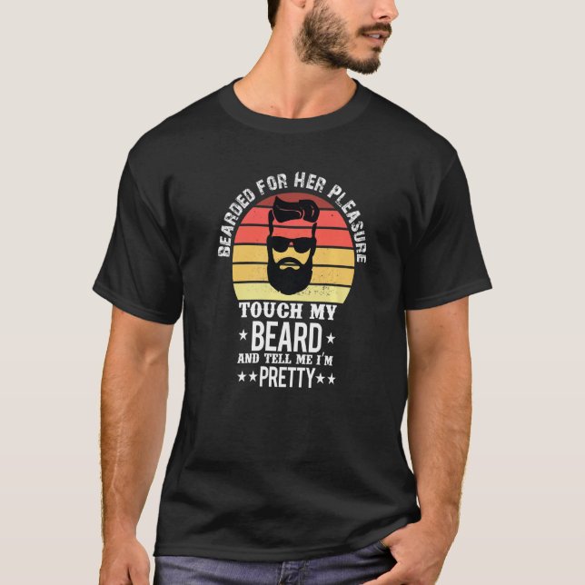 T-shirt Portée Pour Son Plaisir Drôle Barbe Faciale Cheveu (Devant)