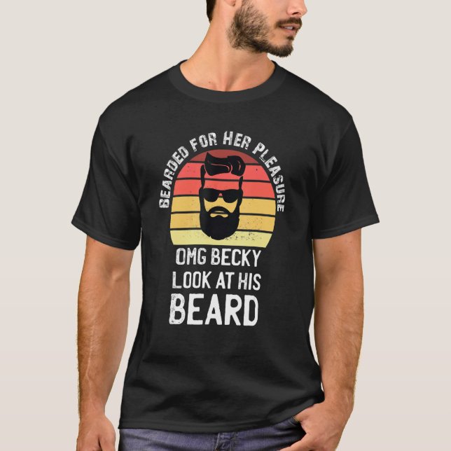 T-shirt Portée Pour Son Plaisir Drôle Barbe Faciale Cheveu (Devant)
