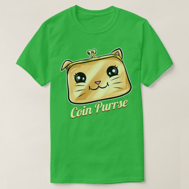 T-shirt Portefeuille de chat Purse le jour (Design devant)