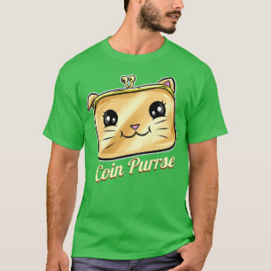 T-shirt Portefeuille de chat Purse le jour