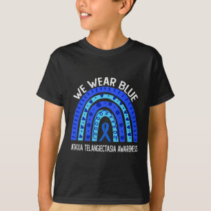 T-shirt Porter Bleu Pour Ataxia Telangiectasia Sensibilisa