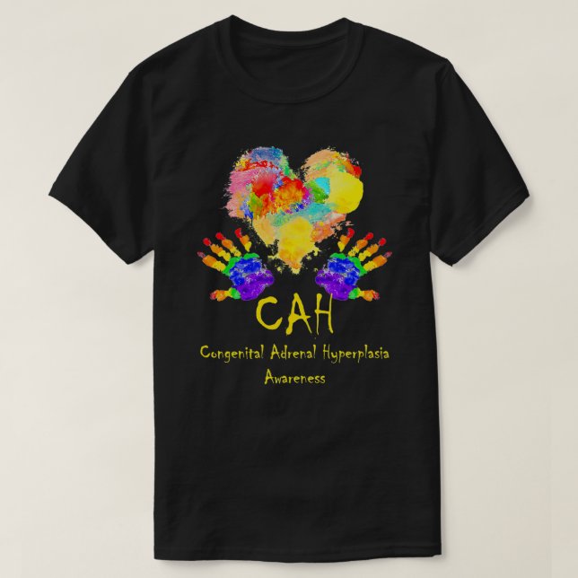 T-shirt Porter Coeur arc-en-ciel Hyperplasie surrénale con (Design devant)