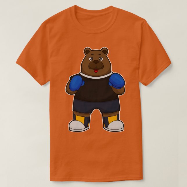 T-shirt Porter comme boîte avec gants de boxe (Design devant)
