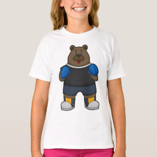 T-shirt Porter comme boîte avec gants de boxe