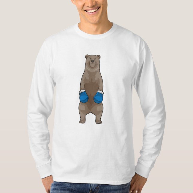 T-shirt Porter comme boîte avec gants de boxe (Devant)