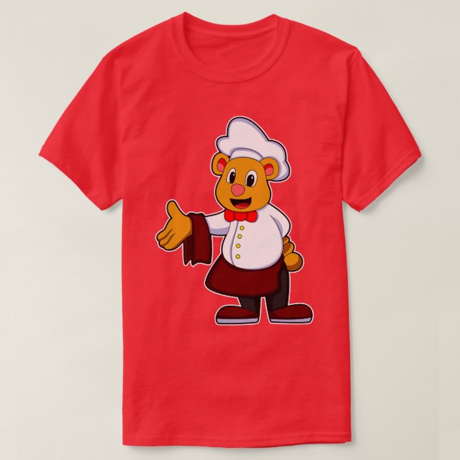 T-shirt Porter comme cuire avec un casquette Chefs (Design devant)