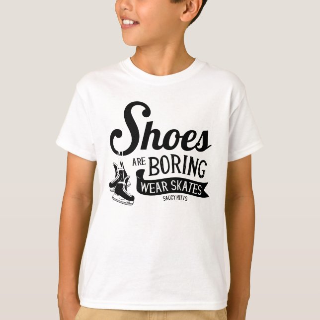 T-shirt Porter Hockey Patins Chaussures sont ennuyeux jeun (Devant)