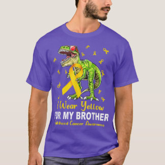 T-shirt Porter Jaune pour mon frère Cancer de l'enfance Di