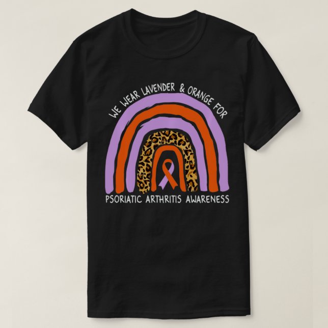 T-shirt Porter Lavande&Orange Arc-en-ciel Psoriatique A (Design devant)