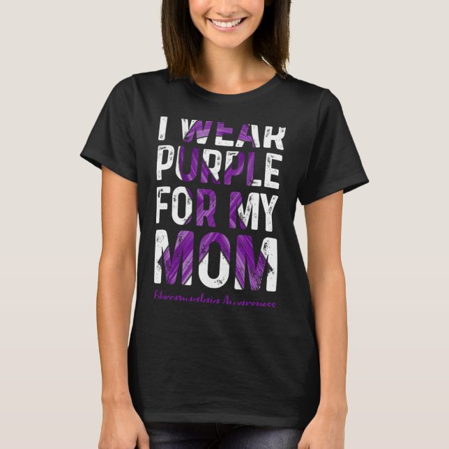 T-shirt Porter le violet pour ma mère - Sensibilisation à  (Devant)
