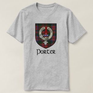 T-shirt Porter Nom de famille Scottish Clan Badge et Tarta