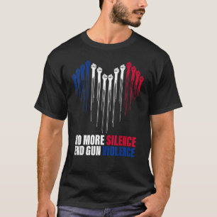 T-shirt Porter Orange Anti Gun Plus Silence End Gun Viole