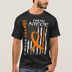 T-shirt Porter Orange Niece Sclérose Multiple Ms Drapeaux