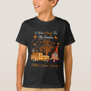 T-shirt Porter Orange Pour Ma Grand-Mère Sclérose En Plaqu